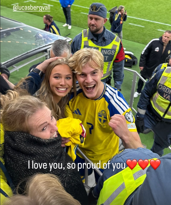 贝里瓦尔家人、女友现场观战瑞典：我们也没想到他能这么复出参赛